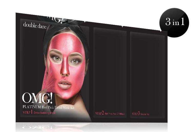 OMG! Platinum Hot Pink Facial Mask Kit